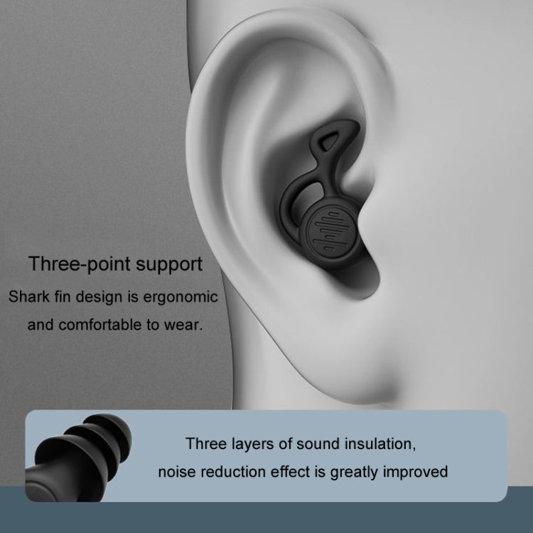 Noise Canceling Sleeping Earplugs Triple Layer Soundproofing Silicone Swimming Earplugs(Blue)