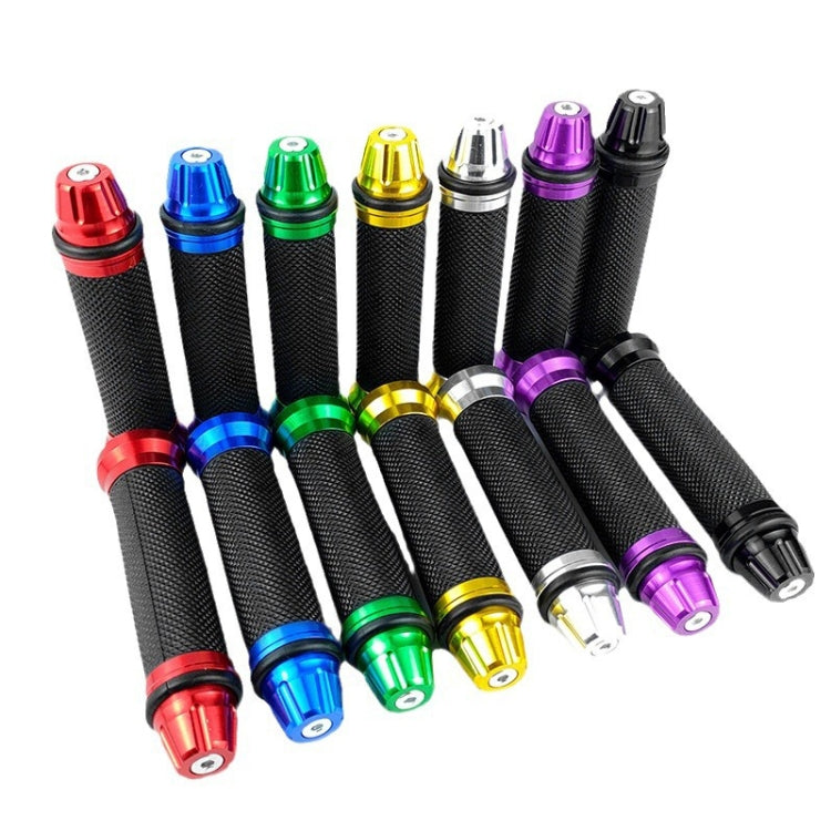 1pair 22mm Motorcycle Universal Handlebar Rubber Cover Oiler CNC Modified Handlebar Grips(Blue)