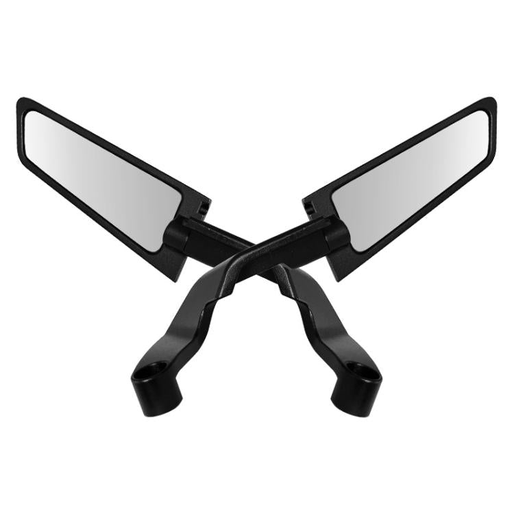 1pair Motorcycle Modification Accessories Invisible Wing Mirror Motorcycle Universal Adjustable Rearview Mirror(Black)
