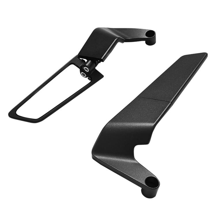 1pair Motorcycle Modification Accessories Invisible Wing Mirror Motorcycle Universal Adjustable Rearview Mirror(Black)