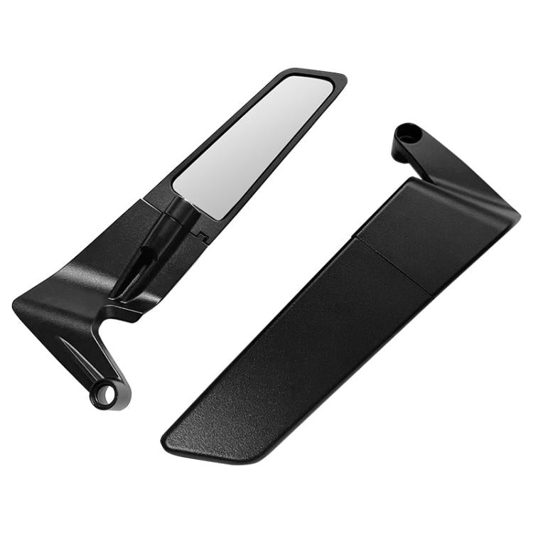1pair Motorcycle Modification Accessories Invisible Wing Mirror Motorcycle Universal Adjustable Rearview Mirror(Black)