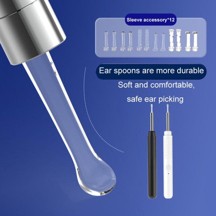 Household Visual Ear Excavator High-Definition Ear Wax Removal Picking Stick(White)