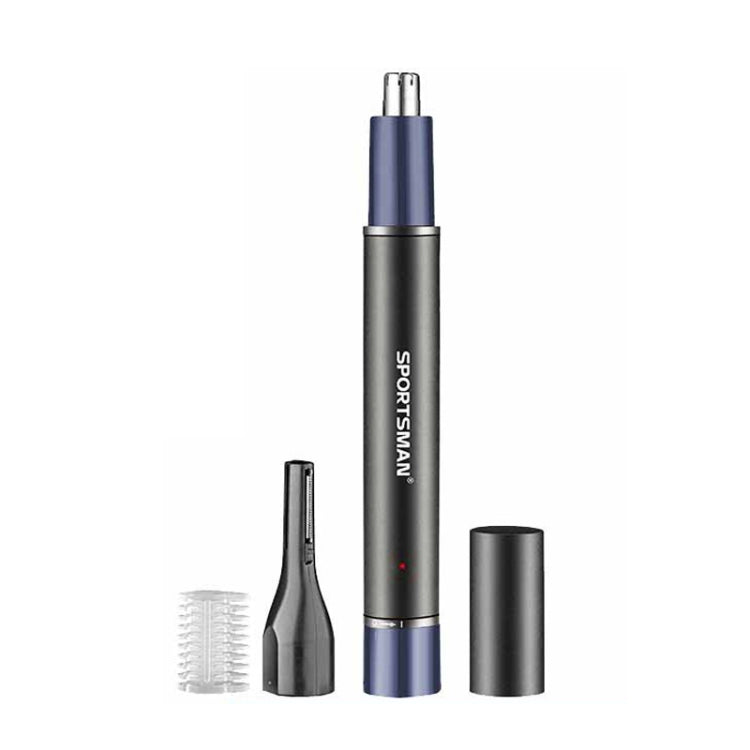 SPORTSMAN SM-431 2 In 1 Electric Nose Hair Repairer Rechargeable Eyebrow Shaver Body Hair Trimmer(Blue Black)