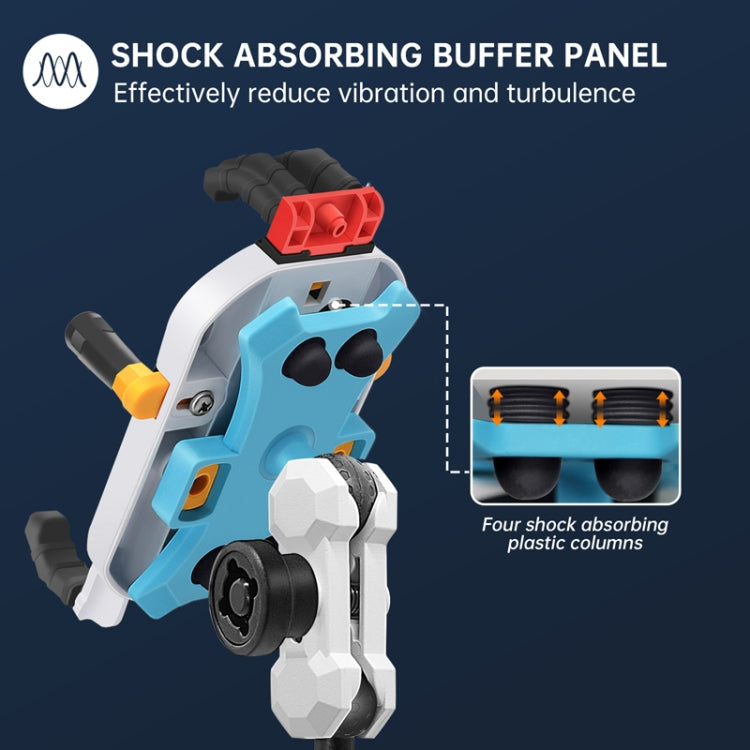 Colorful Motorcycle Shock-absorbing Navigation Mobile Phone Holder(Mirror Mount)