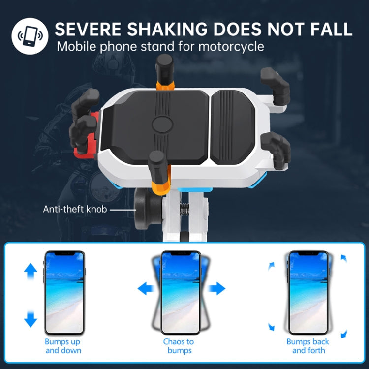 Colorful Motorcycle Shock-absorbing Navigation Mobile Phone Holder(Mirror Mount)
