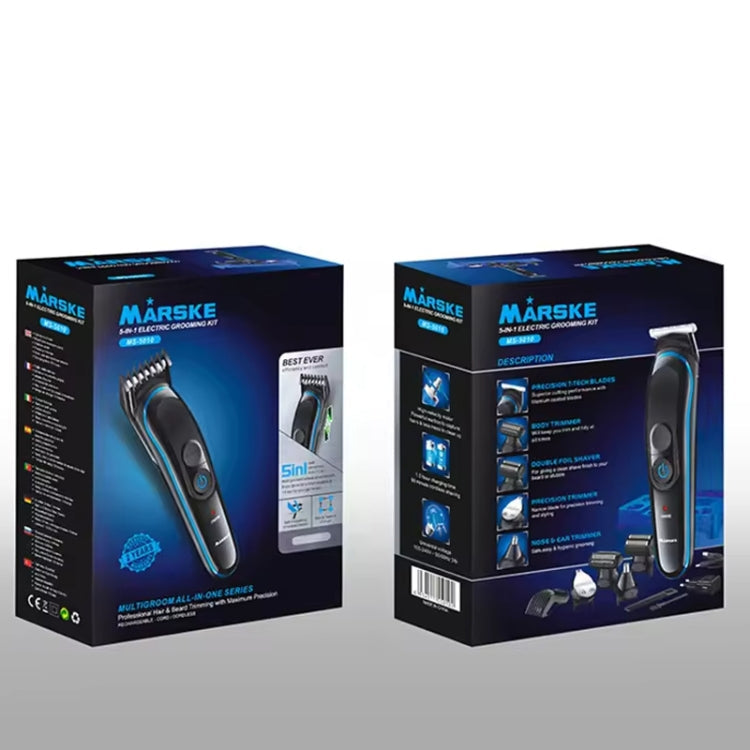 MARSKE MS-5010 Electric Hair Clipper 5 In 1 Multi-function Shaver Rechargeable Styler(USB Without Plug)