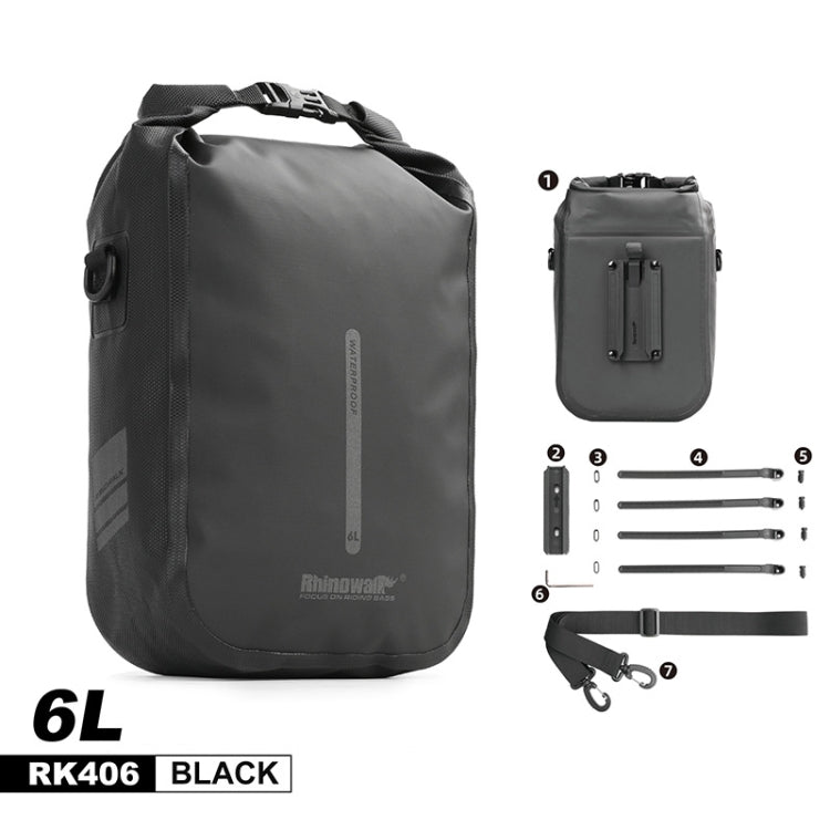 Rhinowalk RK406 6L Outdoor Cycling Quick-release Buckle Waterproof Bicycle Front Fork Bag(Orange Red)