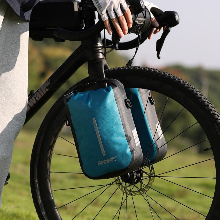 Rhinowalk RK406 6L Outdoor Cycling Quick-release Buckle Waterproof Bicycle Front Fork Bag(Black)