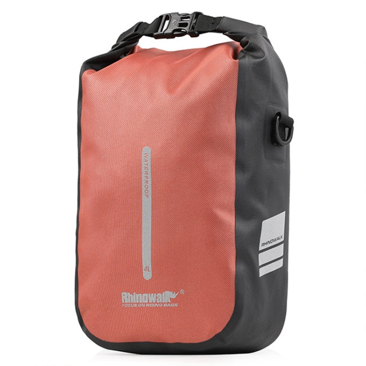 Rhinowalk RK404 4L Outdoor Cycling Quick-release Buckle Full Waterproof Bicycle Front Fork Bag(Orange)