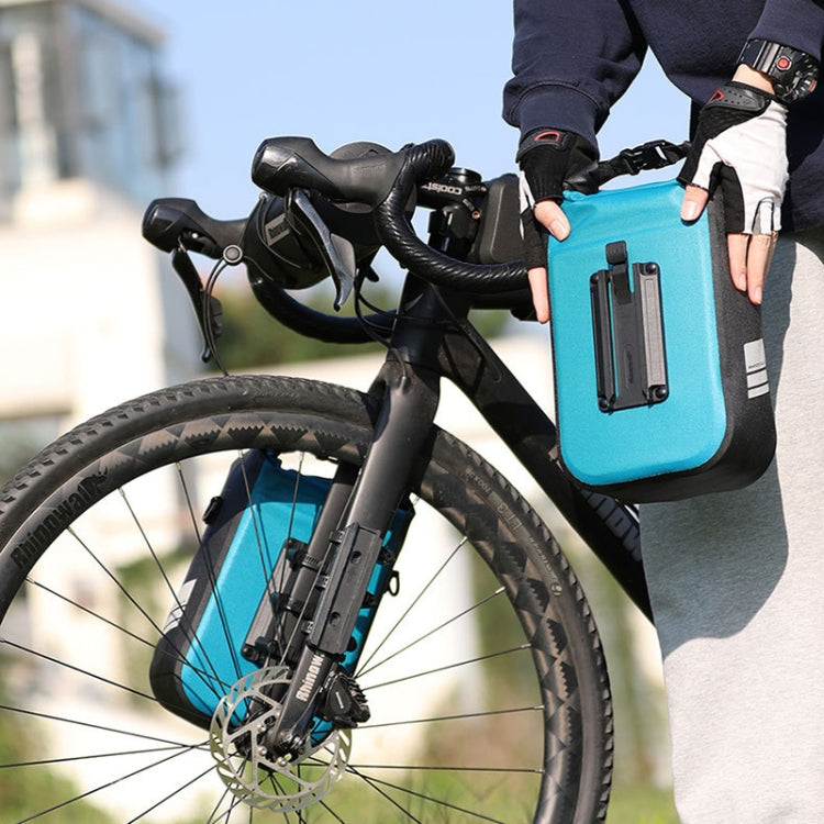 Rhinowalk RK404 4L Outdoor Cycling Quick-release Buckle Full Waterproof Bicycle Front Fork Bag(Black)