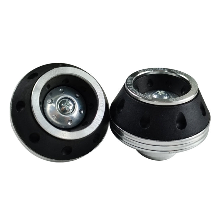 1pair Motorcycle CNC Modification Accessories Drop-proof Aluminum Alloy Fork Cup(Silver)