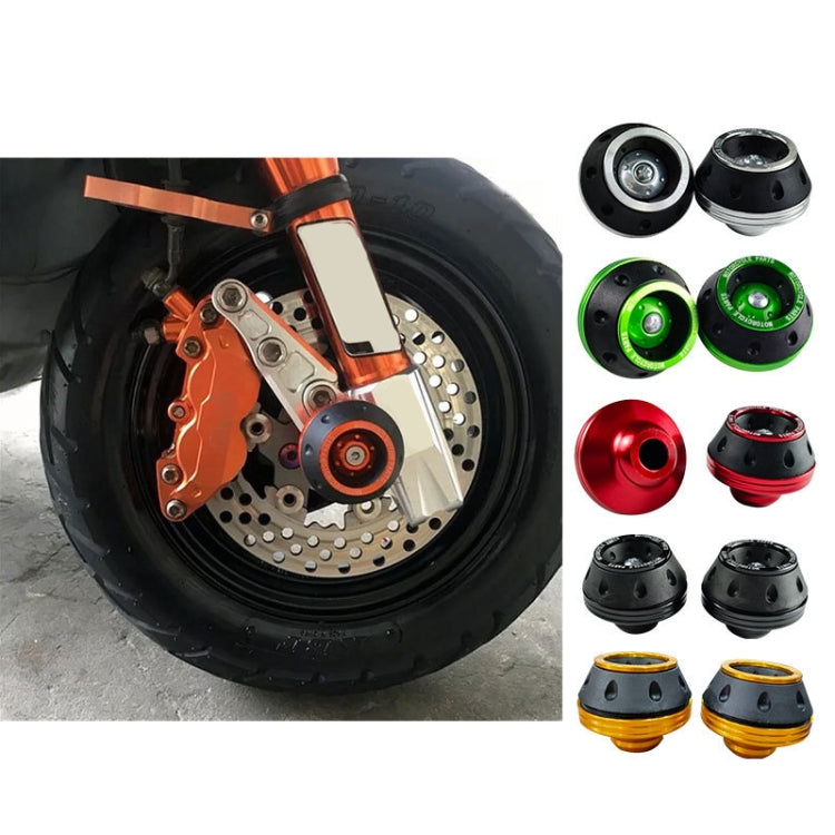 1pair Motorcycle CNC Modification Accessories Drop-proof Aluminum Alloy Fork Cup(Green)