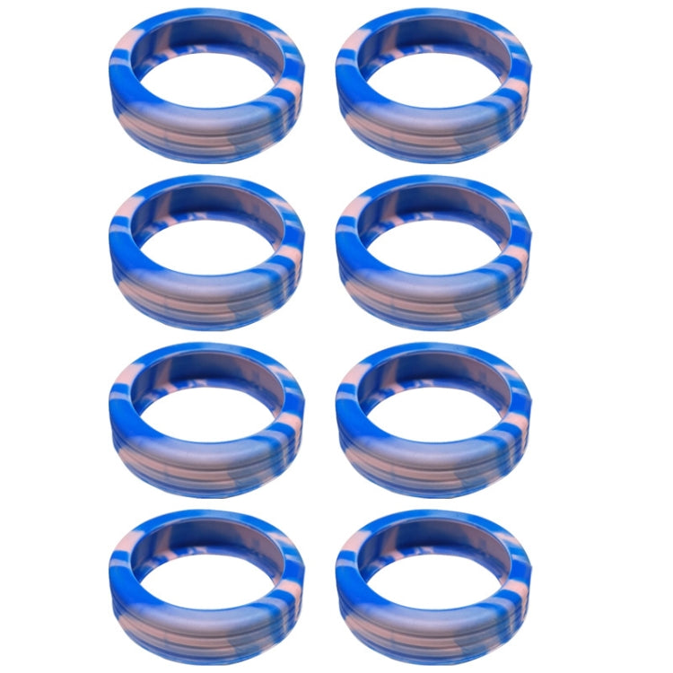 8pcs /Set Luggage Wheel Silicone Protective Cover Swivel Chair Wheel Sound Reducing Cover, Size: Large 5-7cm Wheels(Blue Mixed Pink)