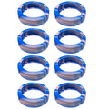 8pcs /Set Luggage Wheel Silicone Protective Cover Swivel Chair Wheel Sound Reducing Cover, Size: Large 5-7cm Wheels(Blue Mixed Pink)