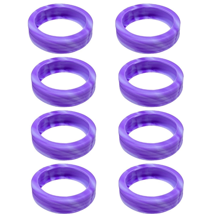 8pcs /Set Luggage Wheel Silicone Protective Cover Swivel Chair Wheel Sound Reducing Cover, Size: Small 4-5cm Wheels(Purple Mixed Blue)