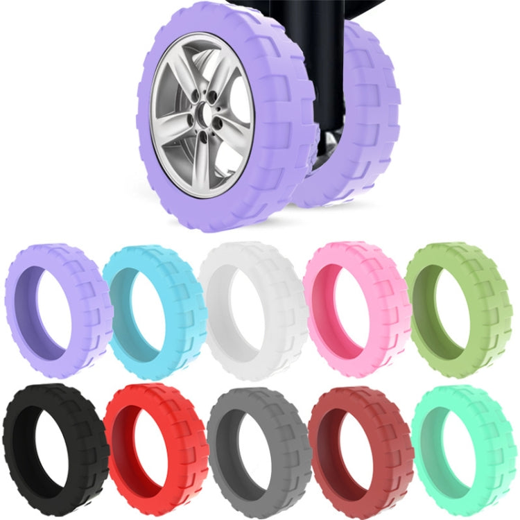 8pcs /Set Luggage Wheel Silicone Protective Cover Swivel Chair Wheel Sound Reducing Cover, Size: Small 4-5cm Wheels(4 Generation Pink)