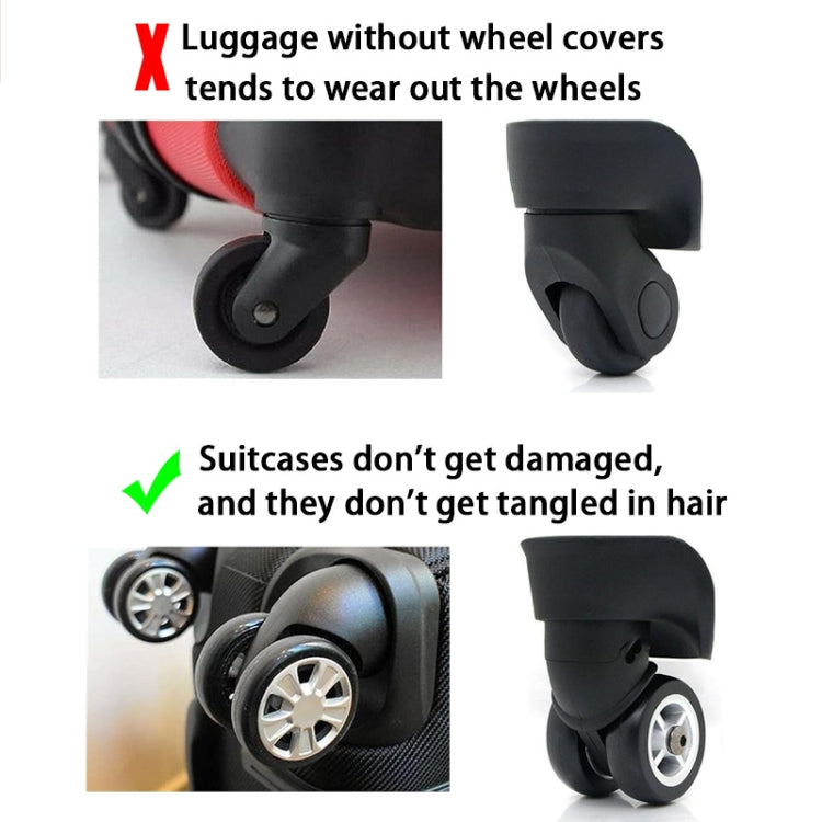 8pcs /Set Luggage Wheel Silicone Protective Cover Swivel Chair Wheel Sound Reducing Cover, Size: Small 4-5cm Wheels(4 Generation Luminous Blue)