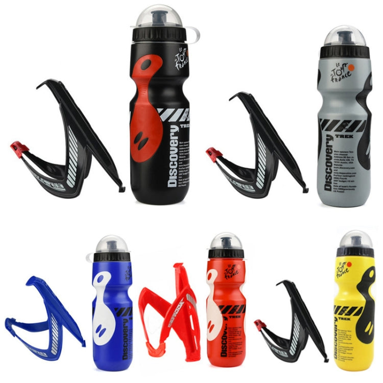 650ml Mountain Bike Water Bottle Set Outdoor Cycling Sports Bottle With V-shaped Holder Cage(Blue)