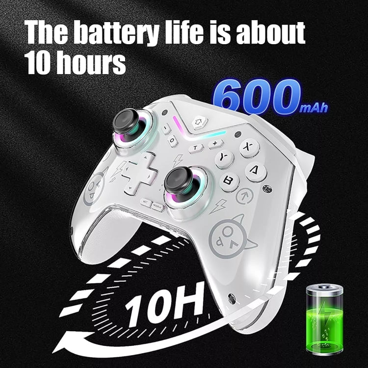 CM-619  Bluetooth Game Controller Programmable with RGB Lights for Switch / Steam Deck / PC / IOS / Android(Black)