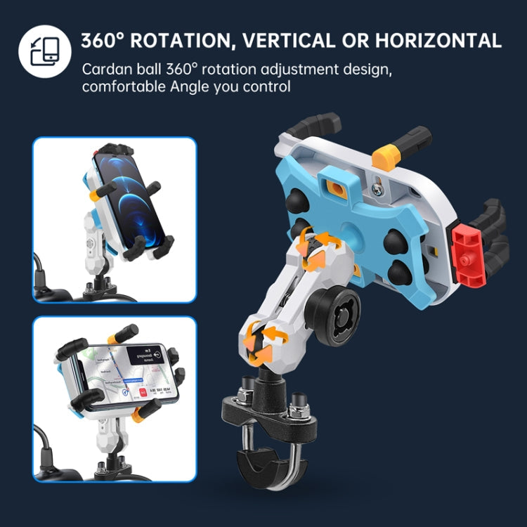Colorful Motorcycle Shock-absorbing Navigation Mobile Phone Holder(Handlebar Model)