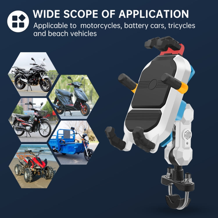 Colorful Motorcycle Shock-absorbing Navigation Mobile Phone Holder(Handlebar Model)