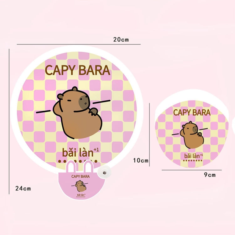 2-In-1 Portable Cute Cartoon Selfie Fill Light Reflector Folding Fan(9)