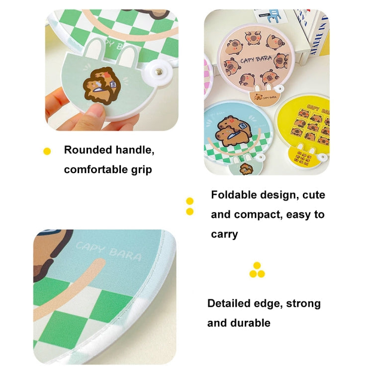 2-In-1 Portable Cute Cartoon Selfie Fill Light Reflector Folding Fan(9)