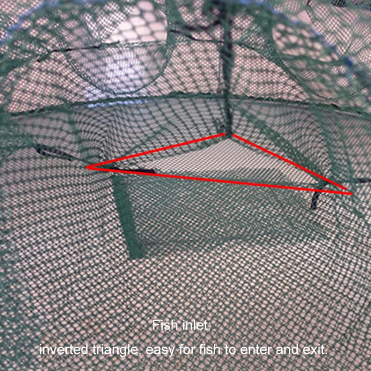 70cm Dual Layer 21 Holes Automatic Folding Round Fishing Cage Hand Throwing Shrimp Fishing Net