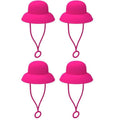 4pcs /Set Silicone Straw Cap 6-10mm Universal Size Dust Plugs, Style: Vintage Hat Rose Red