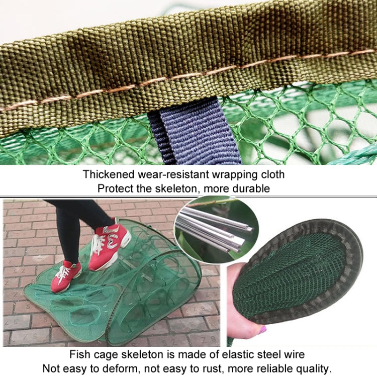 Automatic Folding Fishing Cage Square Fishing Net Shrimp Fishing Gear, Specification: 5 Holes