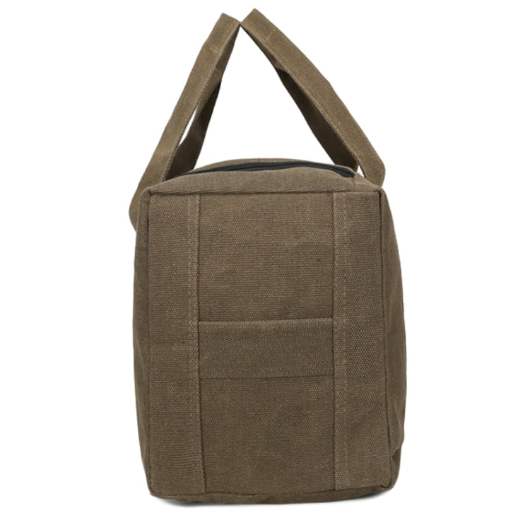 Portable Luggage Bag Canvas Large Capacity Travel Backpack Storage Moving Bag, Size: Small(Green)