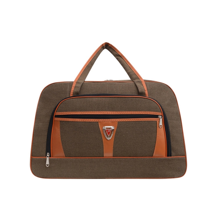 Large Capacity Travel Bag Men Short Trip Handheld Canvas Luggage Bag, Size: Small(Khaki)