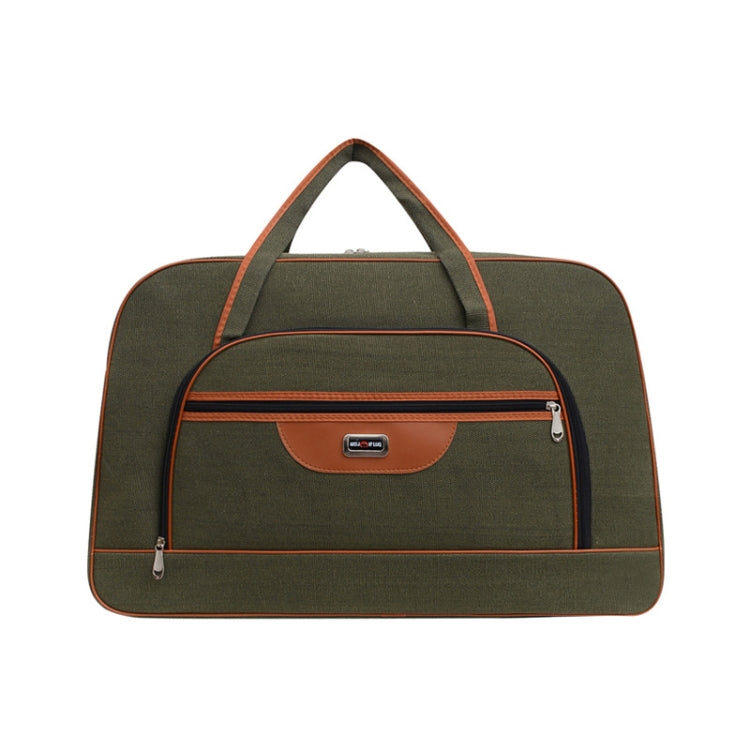 Large Capacity Travel Bag Men Short Trip Handheld Canvas Luggage Bag, Size: Medium(Green)