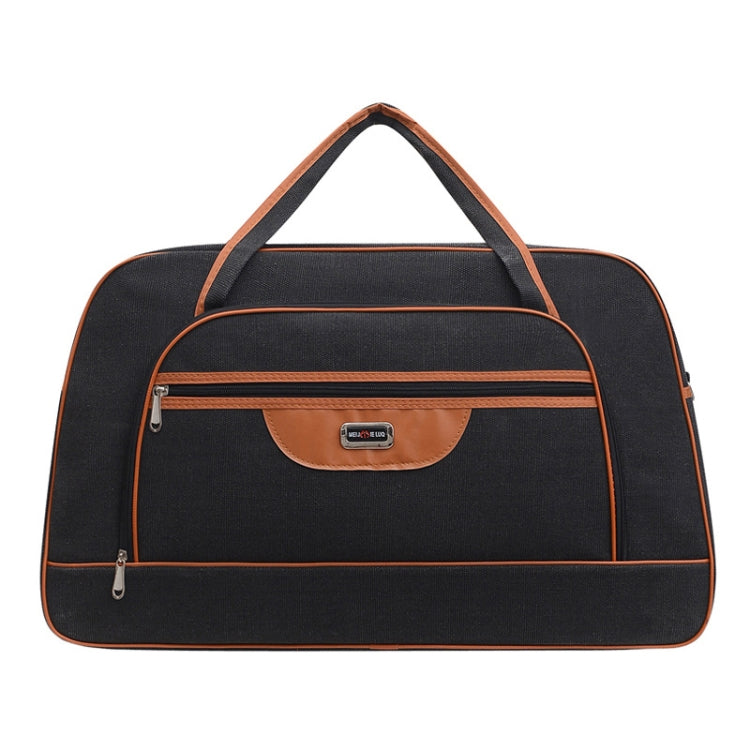 Large Capacity Travel Bag Men Short Trip Handheld Canvas Luggage Bag, Size: Large(Black)