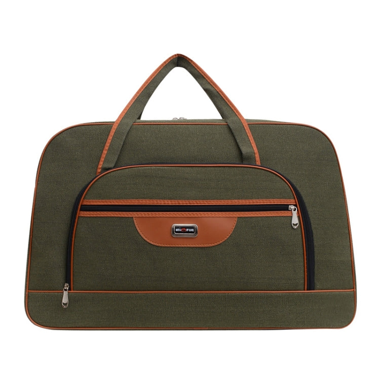 Large Capacity Travel Bag Men Short Trip Handheld Canvas Luggage Bag, Size: Large(Green)