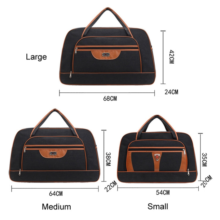 Large Capacity Travel Bag Men Short Trip Handheld Canvas Luggage Bag, Size: Large(Khaki)