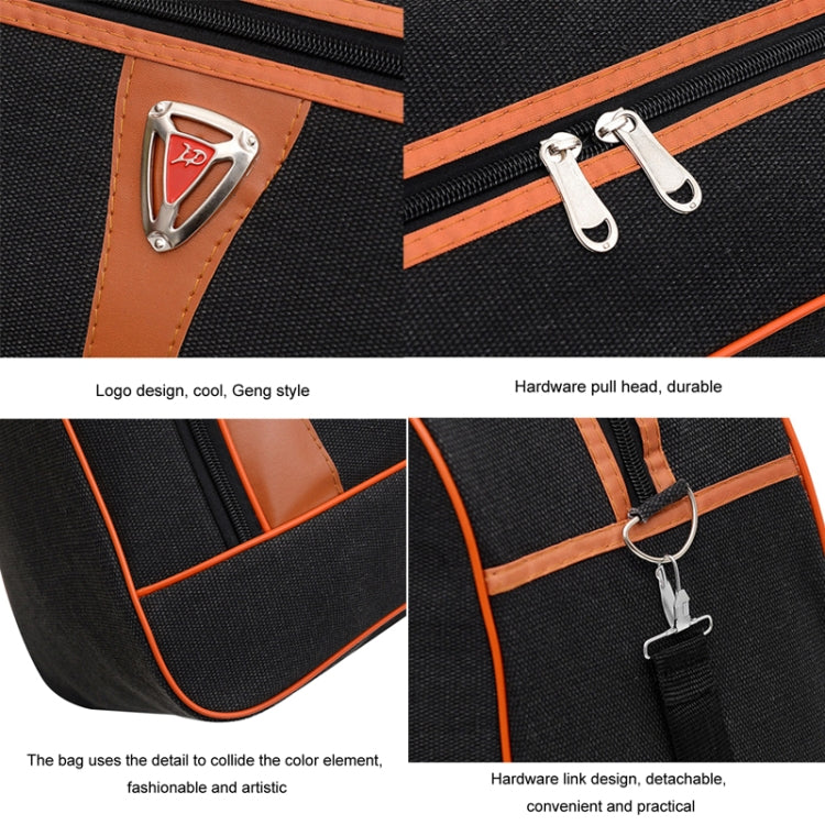 Large Capacity Travel Bag Men Short Trip Handheld Canvas Luggage Bag, Size: Small(Black)