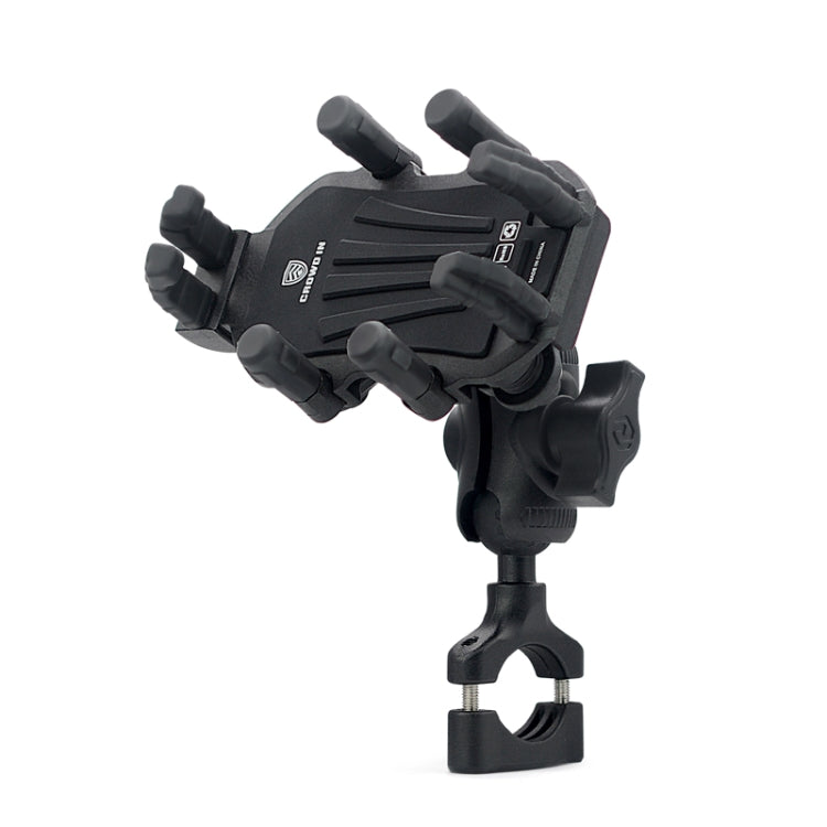 Outdoor Motorcycle Aluminum Alloy Shock-absorbing Mobile Phone Holder(Handlebar Model)