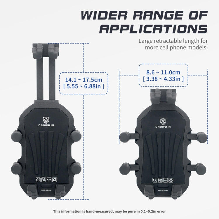 Outdoor Motorcycle Aluminum Alloy Shock-absorbing Mobile Phone Holder(Handlebar Model)