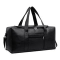 Large-capacity Business Handbag Men's Short Trip Travel Waterproof Leather Luggage Bag, Color: Large Black