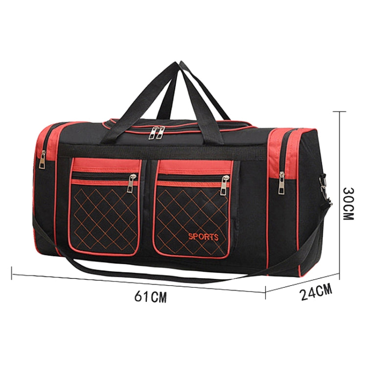 Simple Portable Shoulder Large Capacity Travel Bag Handheld Luggage Bag, Color: Medium Black