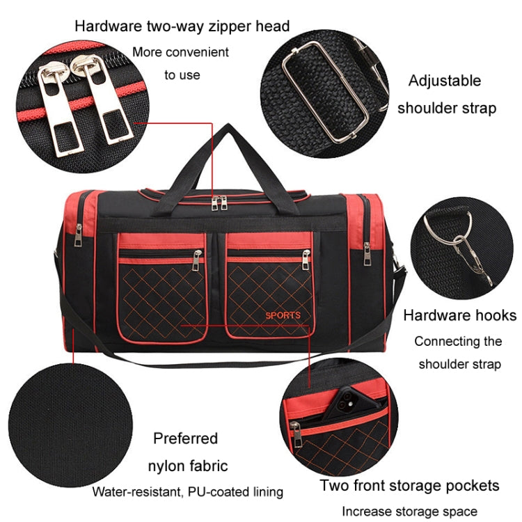 Simple Portable Shoulder Large Capacity Travel Bag Handheld Luggage Bag, Color: Large Blue