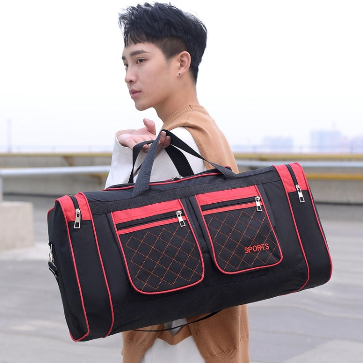 Simple Portable Shoulder Large Capacity Travel Bag Handheld Luggage Bag, Color: Large Blue
