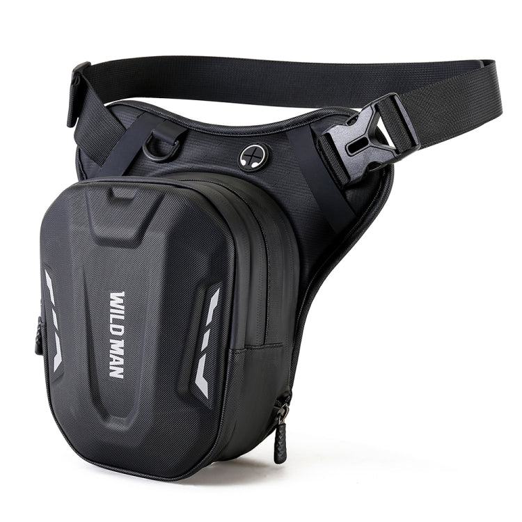 WILD MAN L1 3L Outdoor Motorcycle Riding Hard Shell Waist Bag Sports Cross-body Bag(Black)