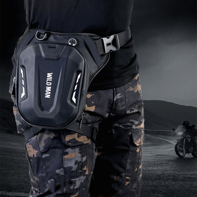 WILD MAN L1 3L Outdoor Motorcycle Riding Hard Shell Waist Bag Sports Cross-body Bag(Black)