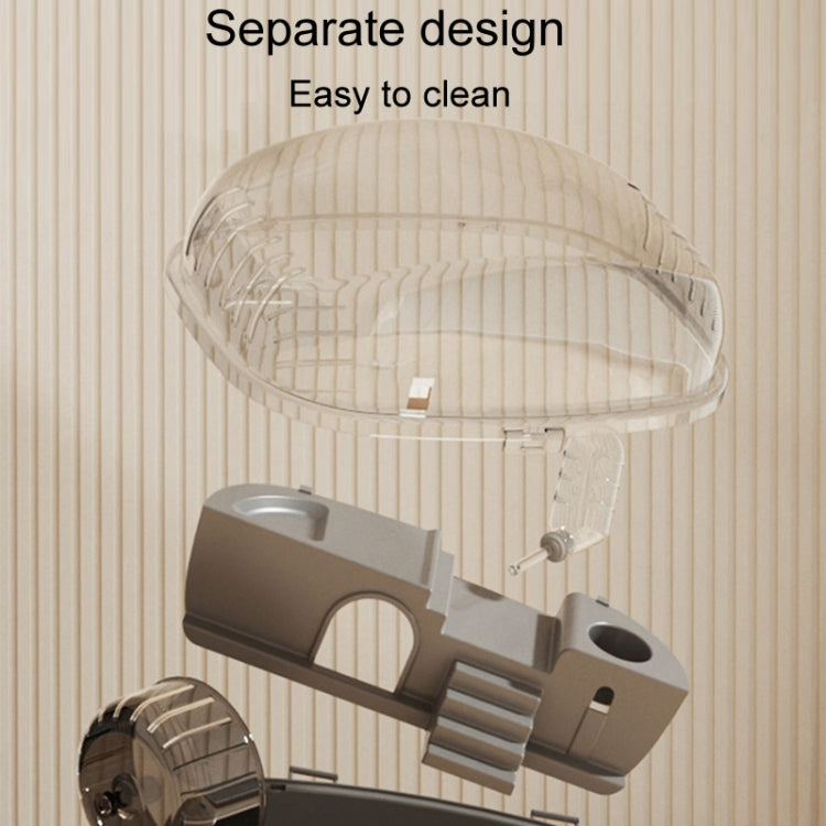 Panoramic Transparent Multi-Functional Large Space Hamster Cage, Style: Pink Upgrade Model