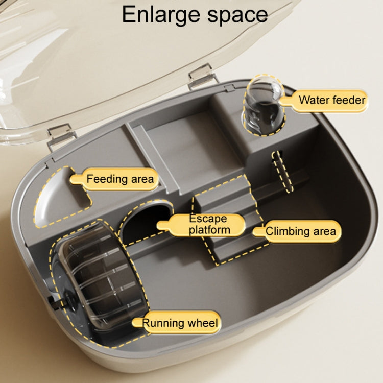 Panoramic Transparent Multi-Functional Large Space Hamster Cage, Style: Pink Upgrade Model