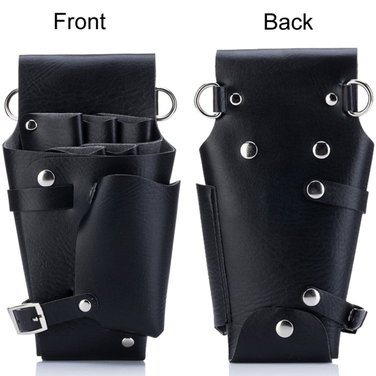 Hairdresser Hairdressing Tool Belt Bag Salon Hair Cutting Scissors Organizer(Black)
