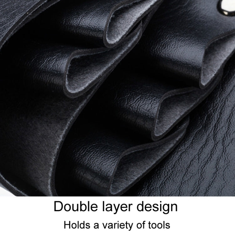 Hairdresser Hairdressing Tool Belt Bag Salon Hair Cutting Scissors Organizer(Black)