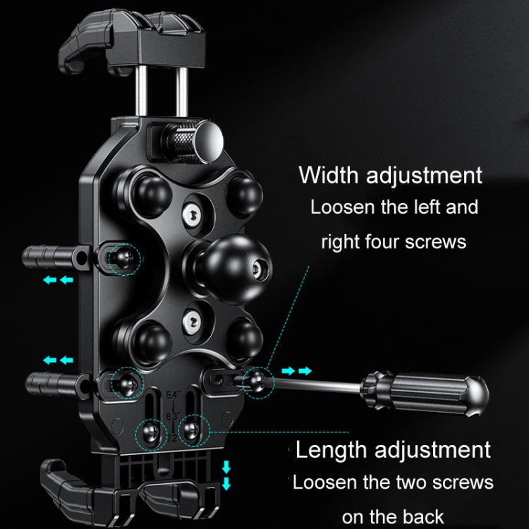 Kewig Motorcycle Octopus Holder Anti-Theft Motorcycle Cell Phone Mounts, Model: M26-C6
